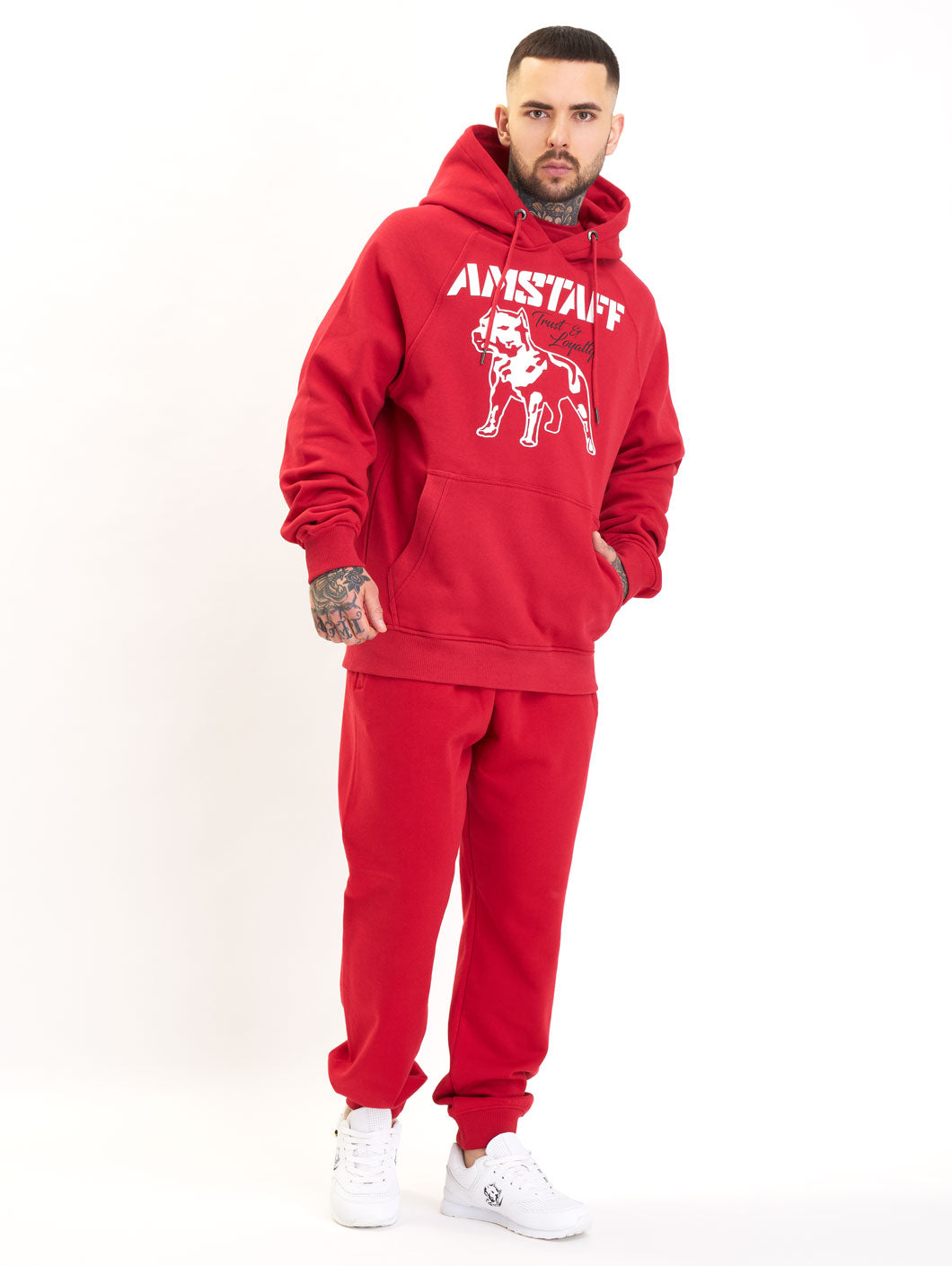 Amstaff Logo 2.0 Hoodie Red - Amstaff Wear