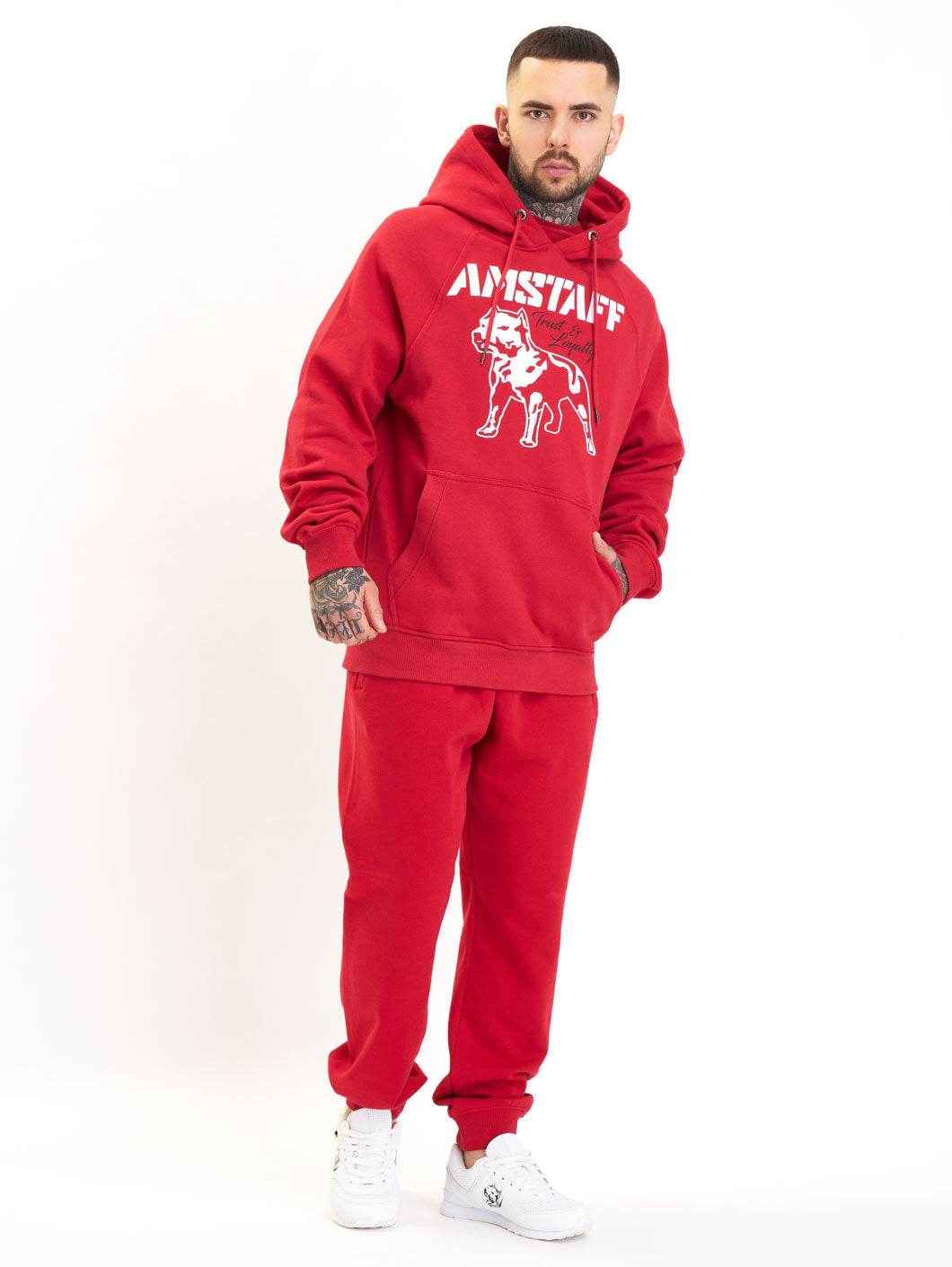 Amstaff Logo 2.0 Hoodie Red - Amstaff Wear