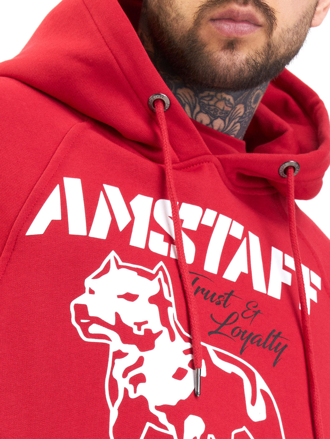 Amstaff Logo 2.0 Hoodie Red - Amstaff Wear