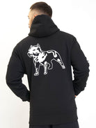 Amstaff Logo 2.0 Ziphoodie Black White - Amstaff Wear