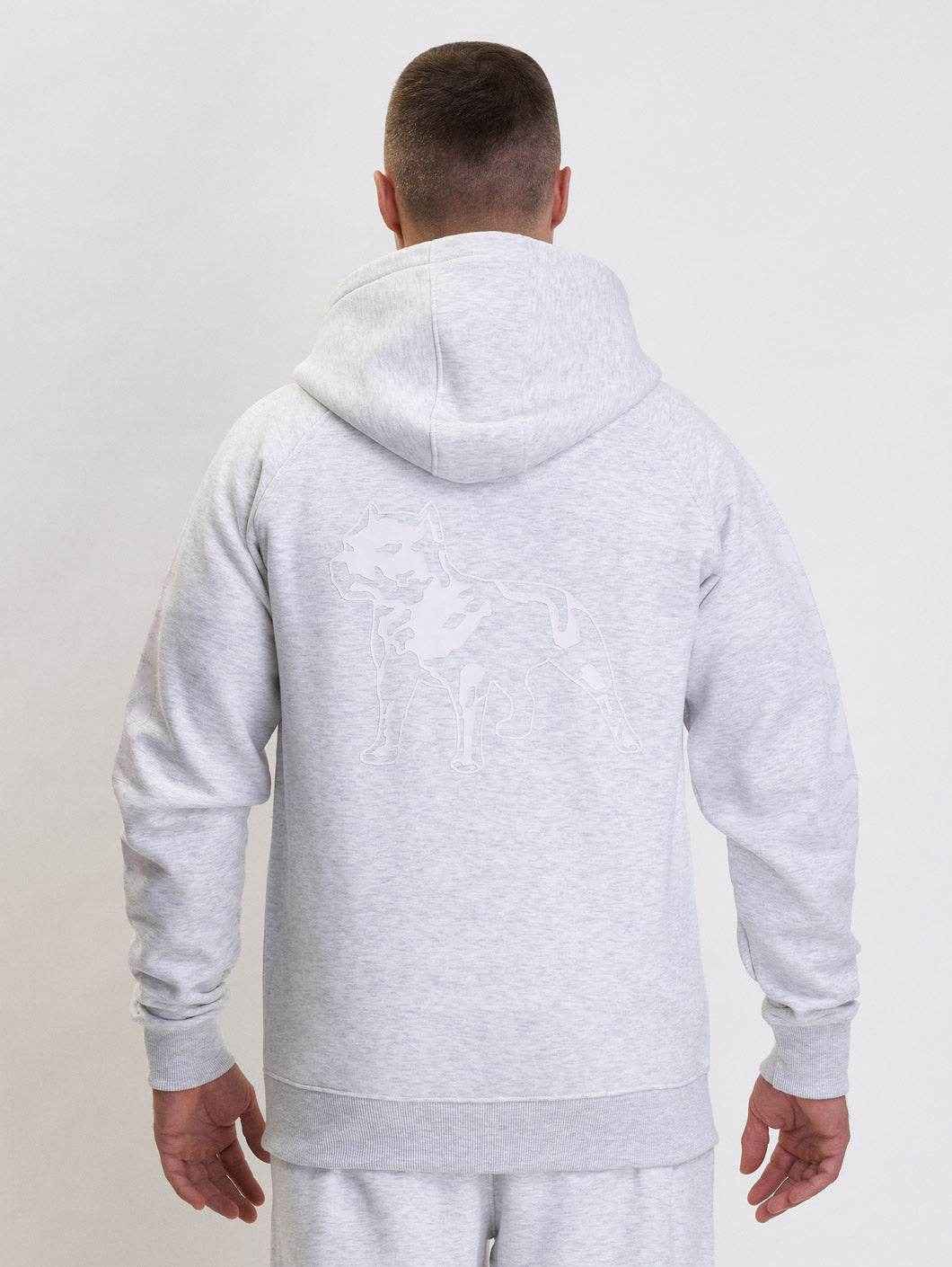 Amstaff Logo 2.0 Ziphoodie Light Grey - Amstaff Wear