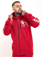 Amstaff Logo 2.0 Ziphoodie Red - Amstaff Wear