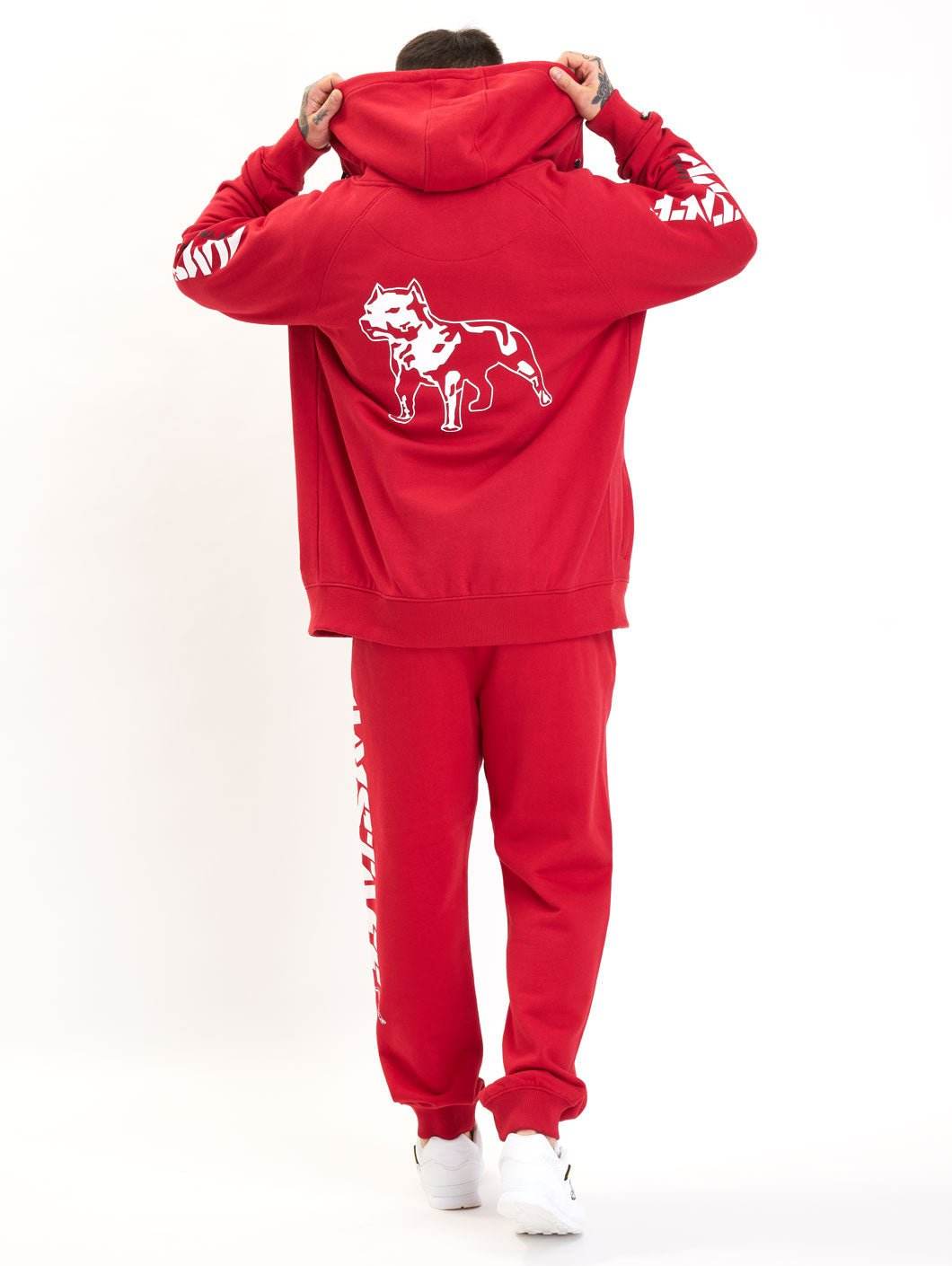 Amstaff Logo 2.0 Ziphoodie Red - Amstaff Wear