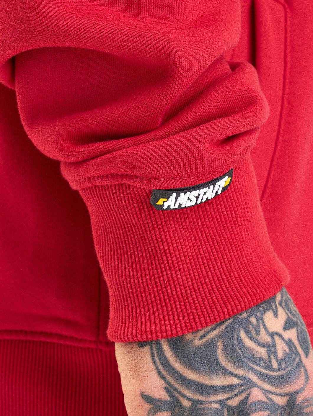 Amstaff Logo 2.0 Ziphoodie Red - Amstaff Wear