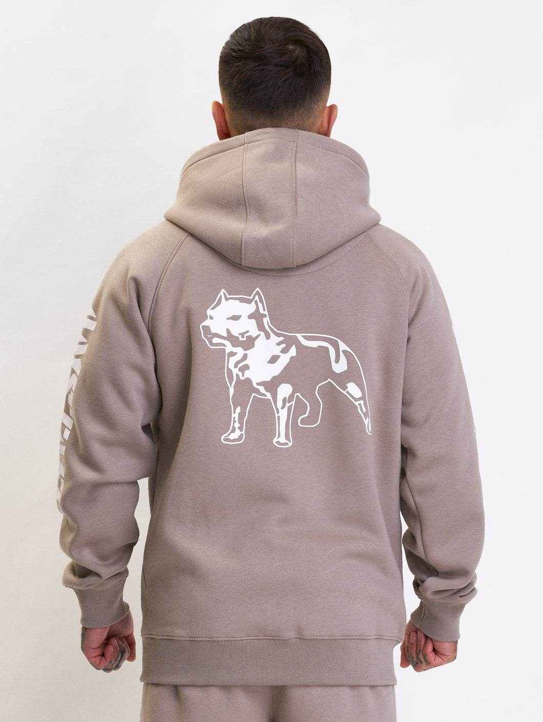 Amstaff Logo 2.0 Ziphoodie Light Brown - Amstaff Wear