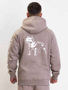 Amstaff Logo 2.0 Ziphoodie Light Brown - Amstaff Wear