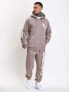Amstaff Logo 2.0 Ziphoodie Light Brown - Amstaff Wear