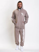 Amstaff Logo 2.0 Ziphoodie Light Brown - Amstaff Wear