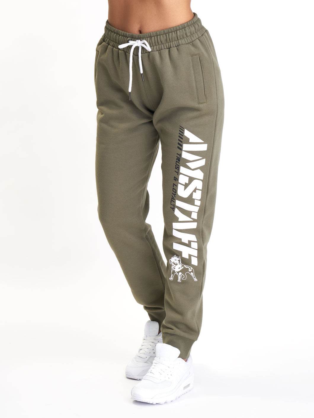 Woman Logo Sweatpants Olive - Amstaff Wear