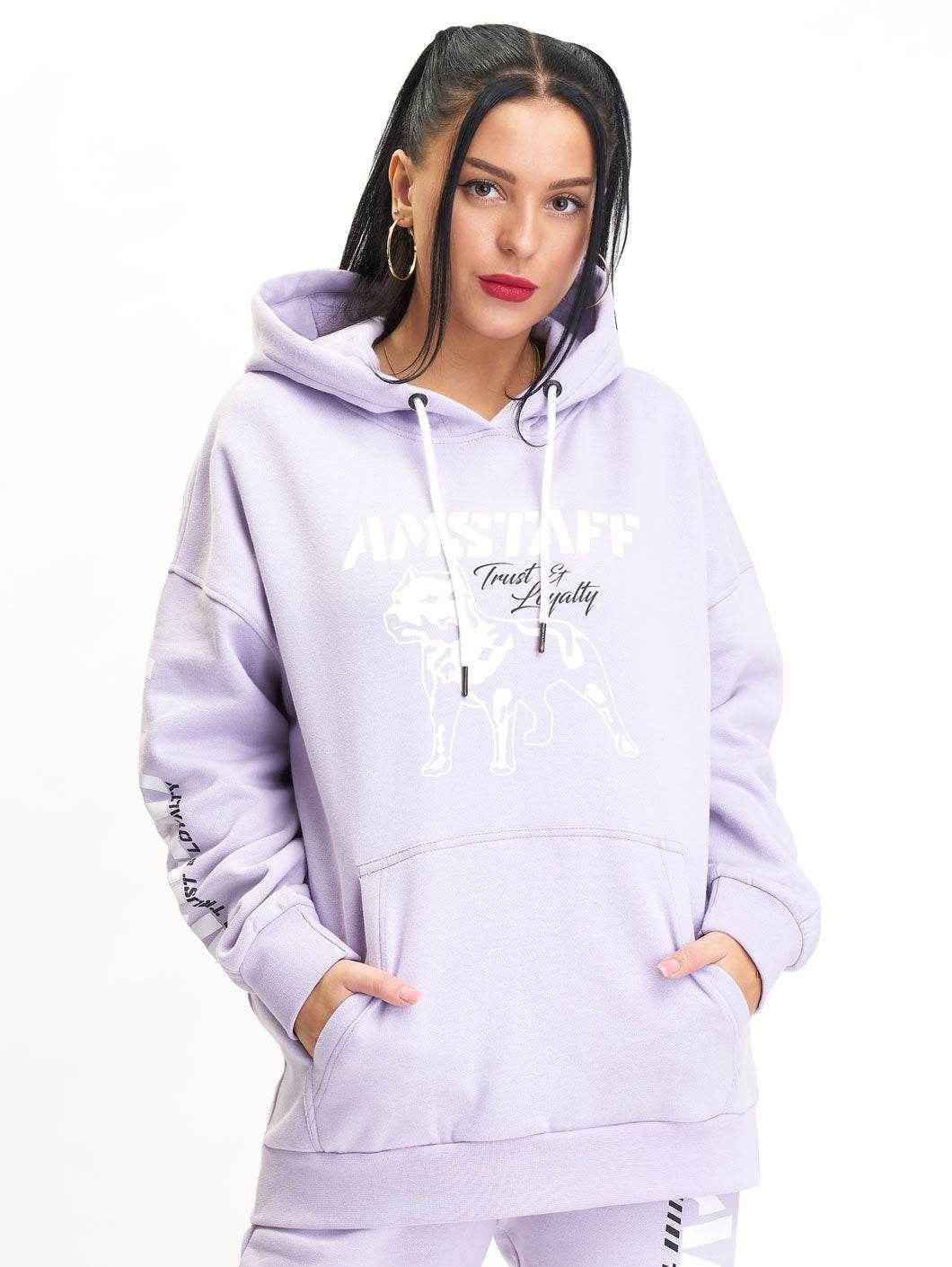Amstaff Woman Logo Hoodie Lavender - Amstaff Wear
