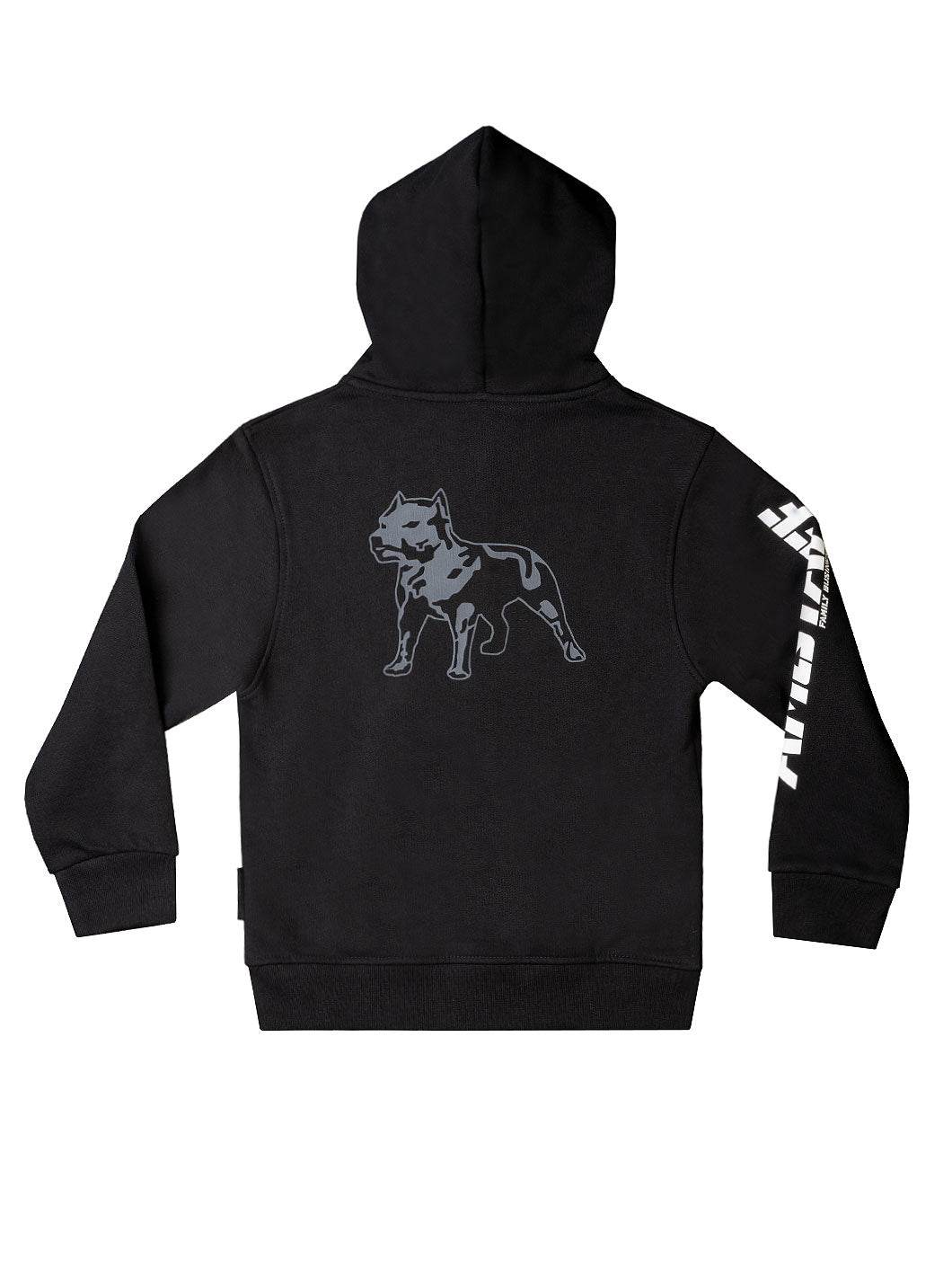 Amstaff Kids Tayson Ziphoodie Black - Amstaff Wear