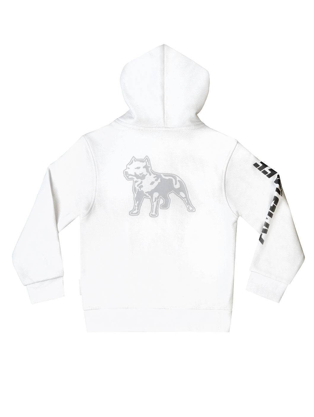 Amstaff Kids Tayson Ziphoodie White - Amstaff Wear