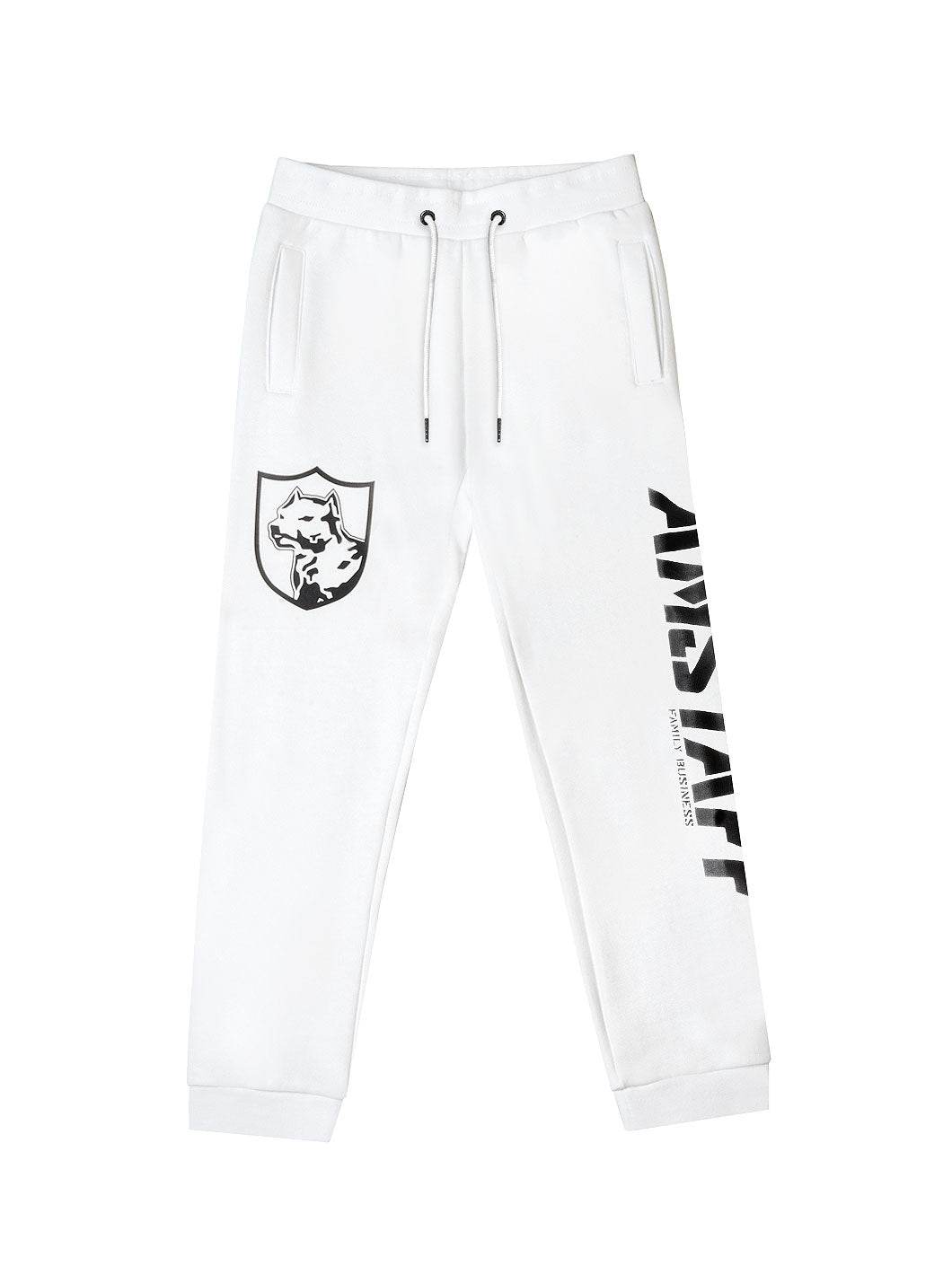 Amstaff Kids Tayson Sweatpants White - Amstaff Wear
