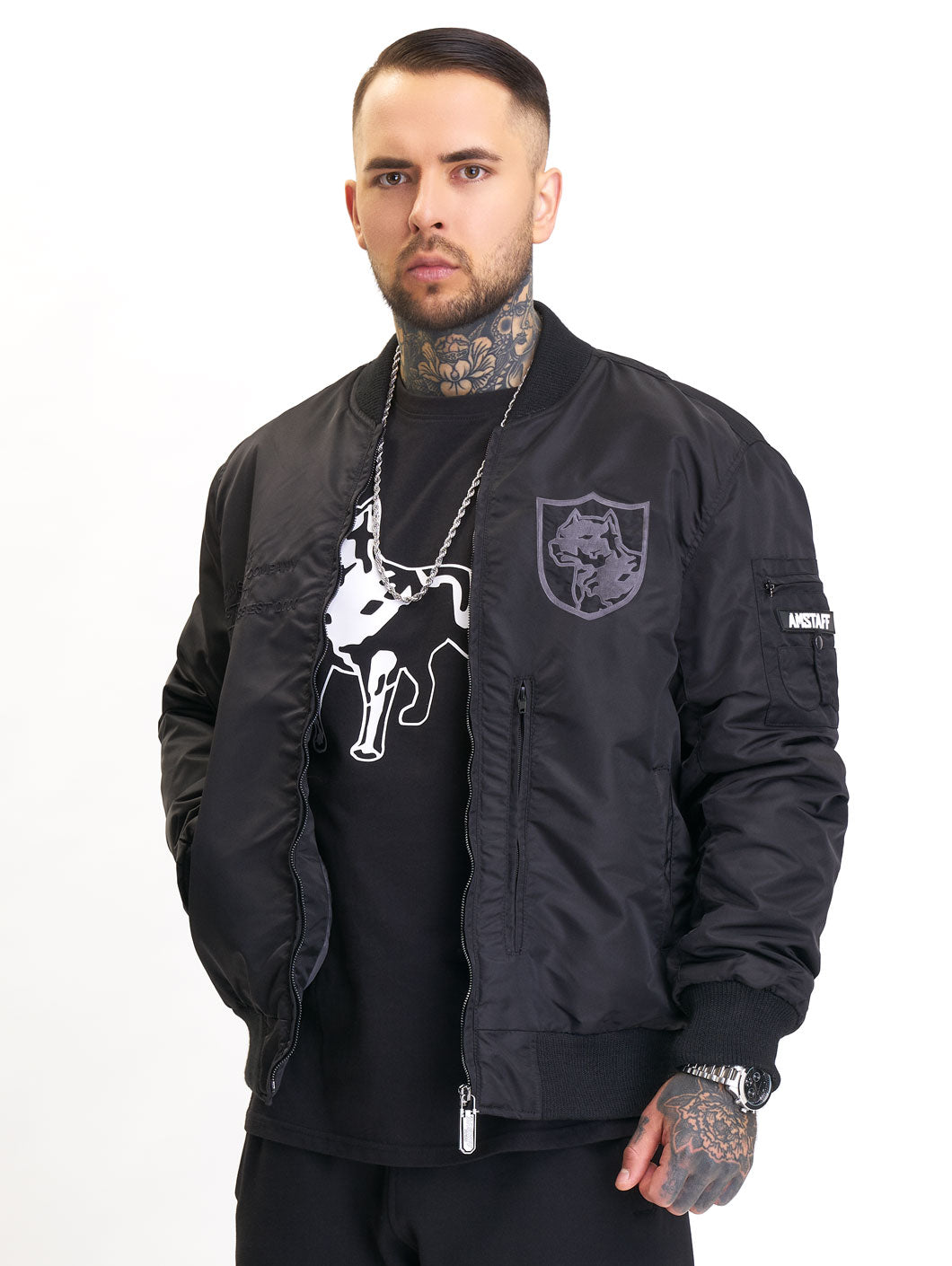 Amstaff Batimo Bomberjacke Black - Amstaff Wear