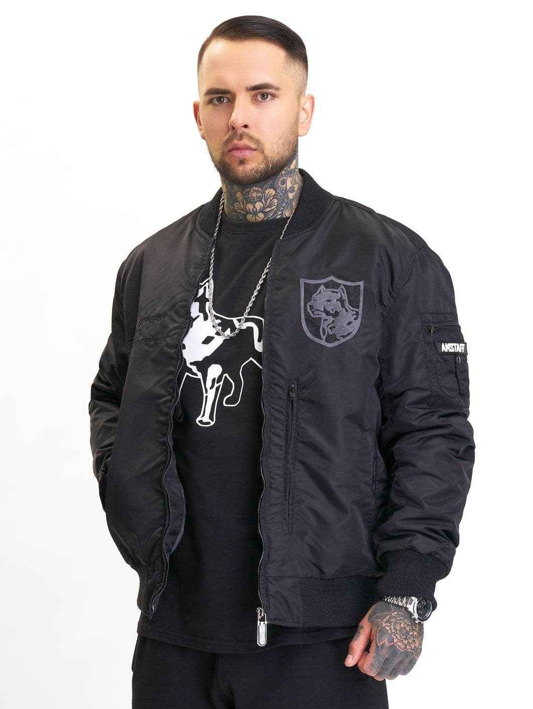 Amstaff Batimo Bomberjacke Black - Amstaff Wear