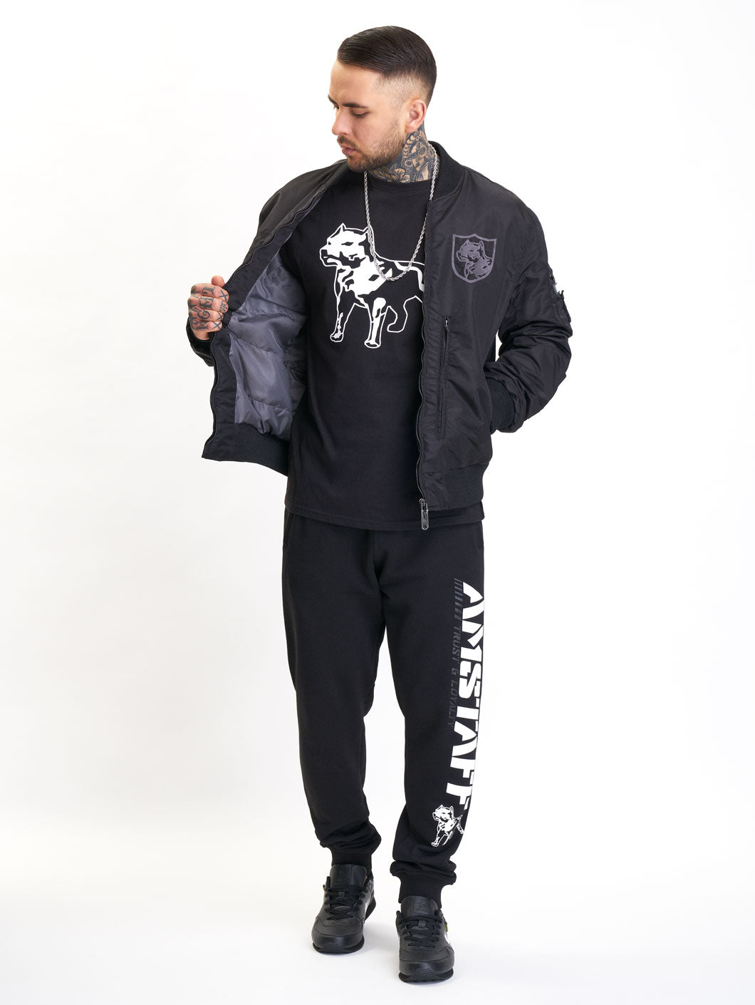 Amstaff Batimo Bomberjacke Black - Amstaff Wear