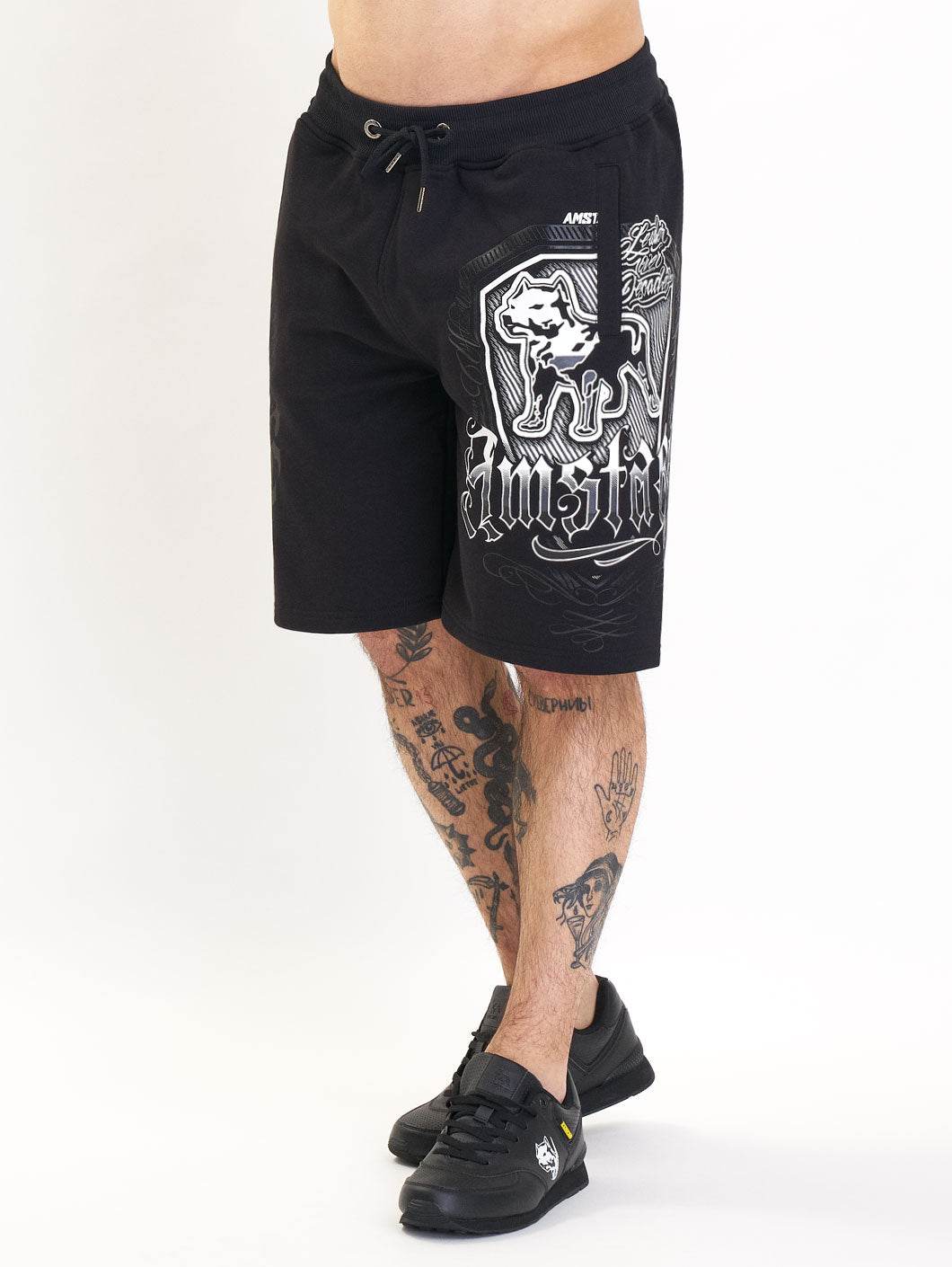 Amstaff Stamic Sweatshorts Black - Amstaff Wear