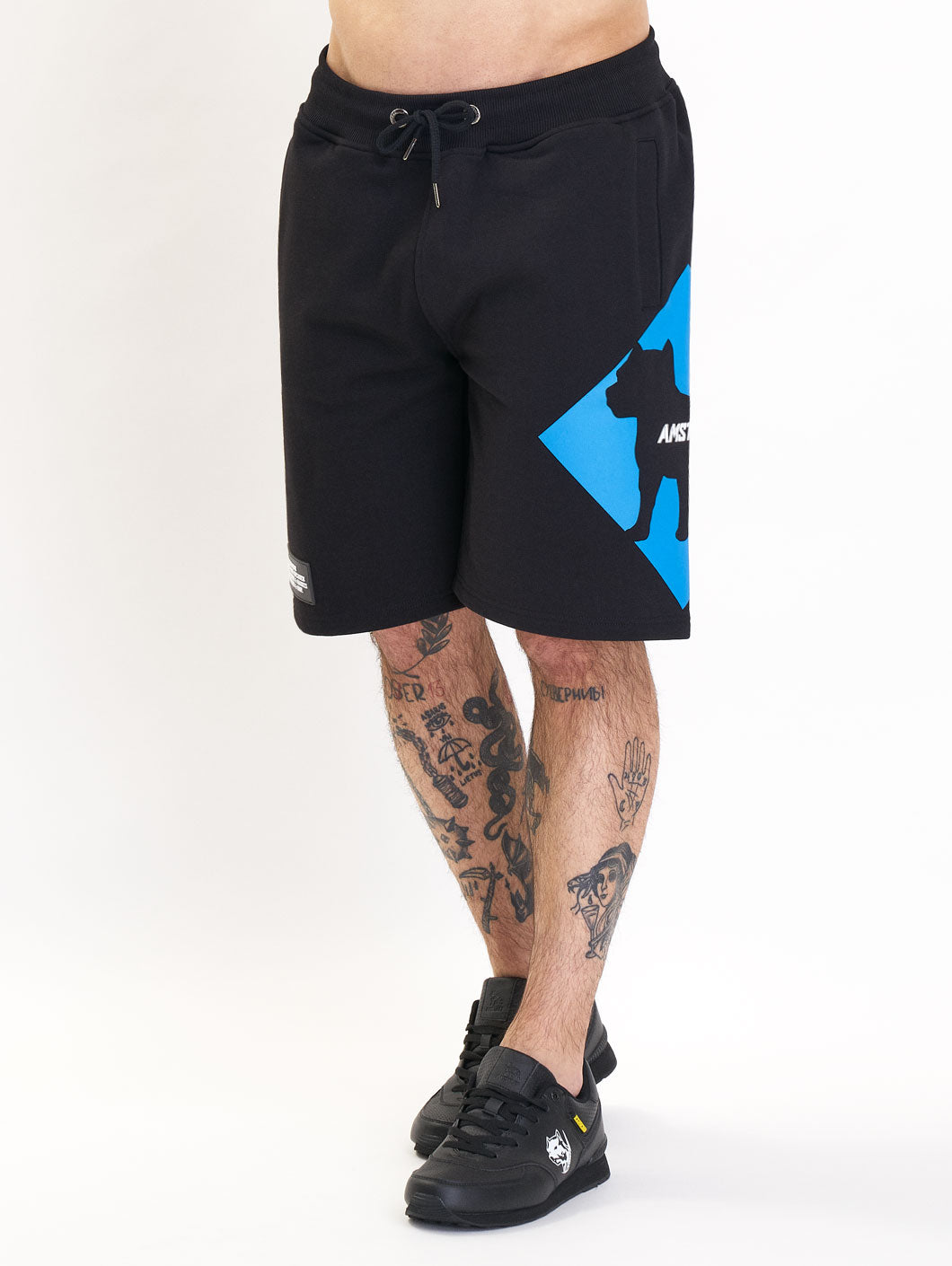 Amstaff Baist Sweatshorts Black Blue - Amstaff Wear