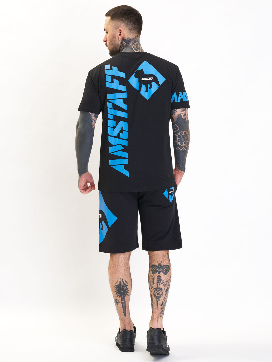 Amstaff Baist Sweatshorts Black Blue - Amstaff Wear