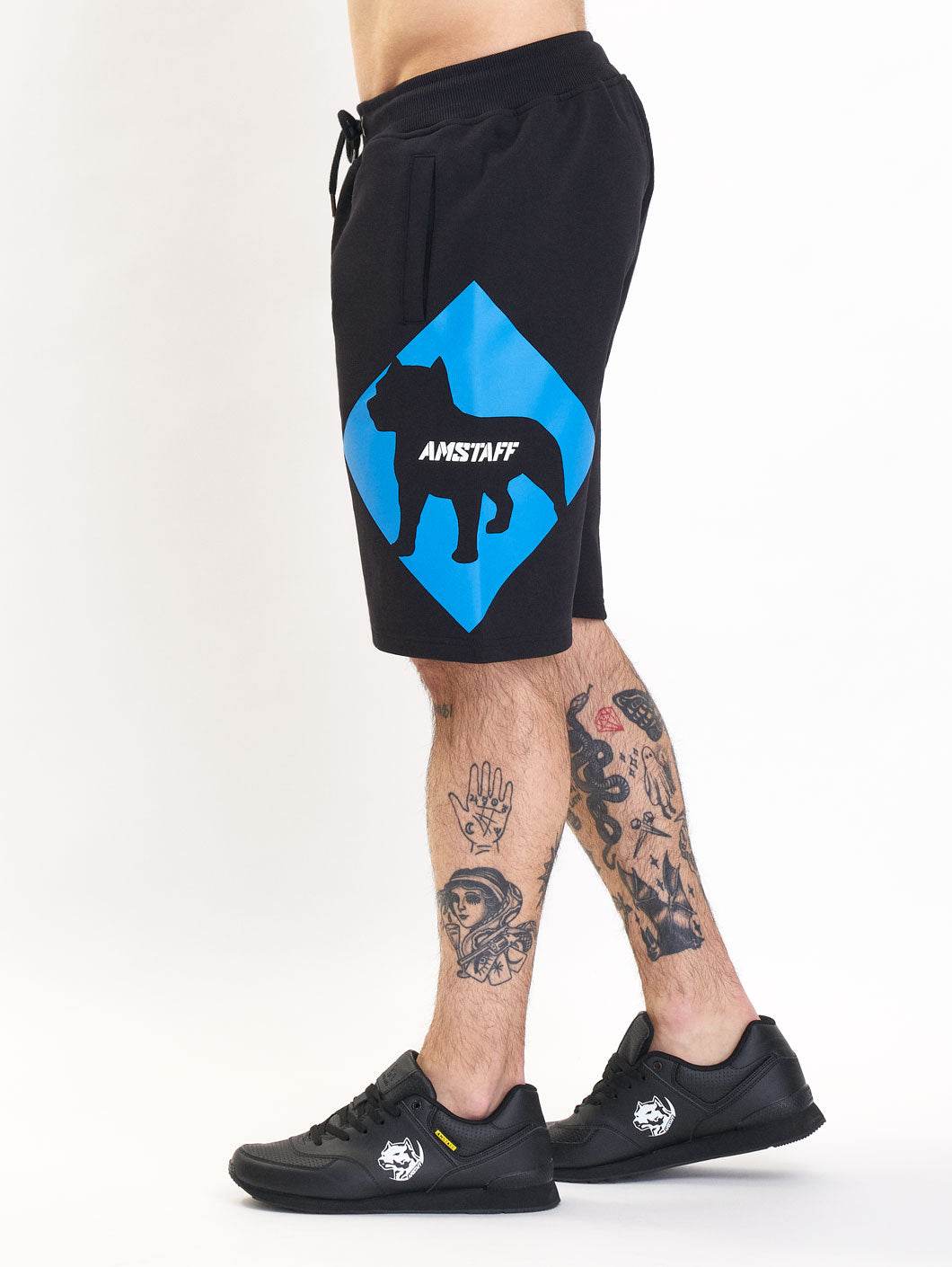 Amstaff Baist Sweatshorts Black Blue - Amstaff Wear