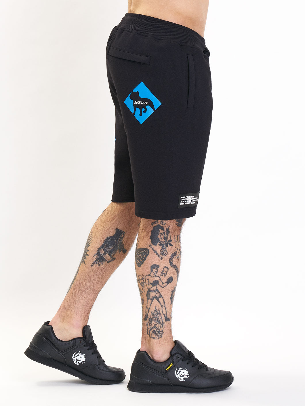 Amstaff Baist Sweatshorts Black Blue - Amstaff Wear