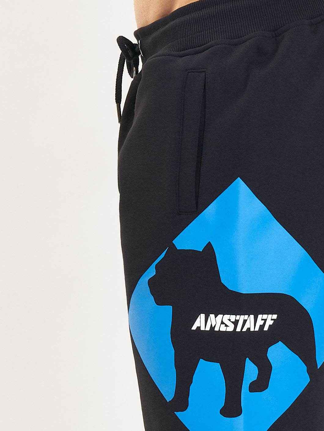 Amstaff Baist Sweatshorts Black Blue - Amstaff Wear