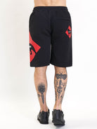 Amstaff Baist Sweatshorts Black Red - Amstaff Wear
