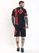 Amstaff Baist Sweatshorts Black Red - Amstaff Wear