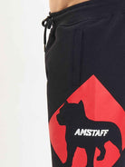 Amstaff Baist Sweatshorts Black Red - Amstaff Wear