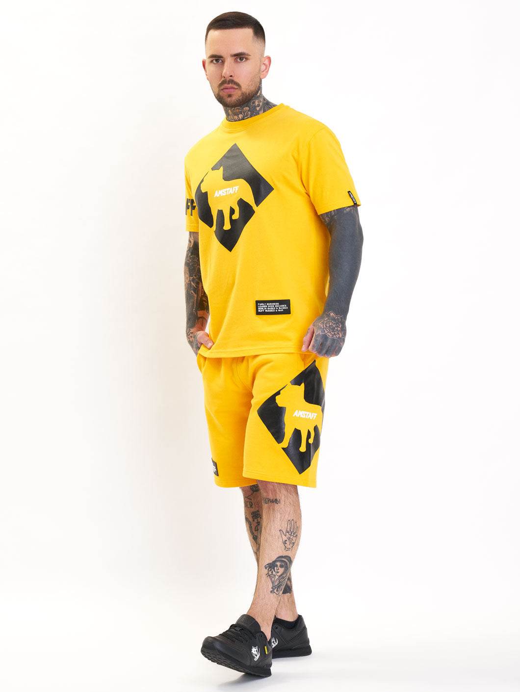 Amstaff Baist Sweatshorts Yellow - Amstaff Wear