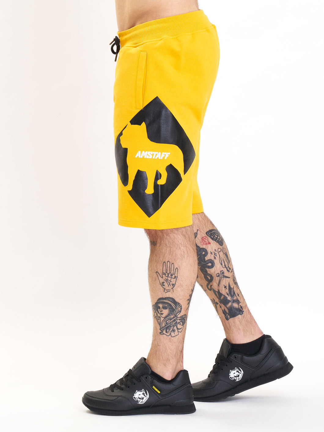 Amstaff Baist Sweatshorts Yellow - Amstaff Wear