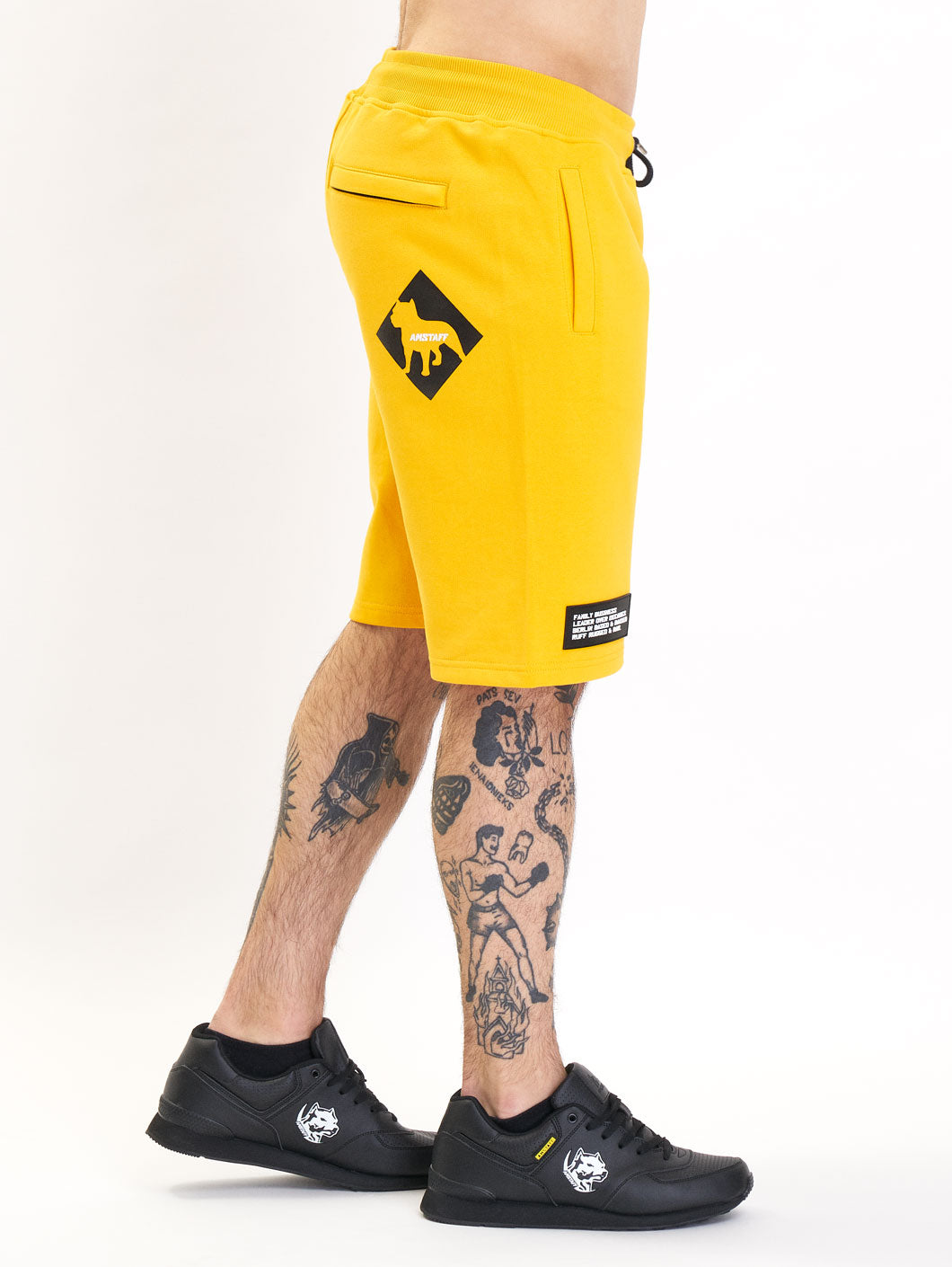 Amstaff Baist Sweatshorts Yellow - Amstaff Wear