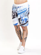 Amstaff Ontak Schwimmshorts Blue white - Amstaff Wear