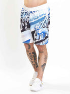 Amstaff Ontak Schwimmshorts Blue white - Amstaff Wear