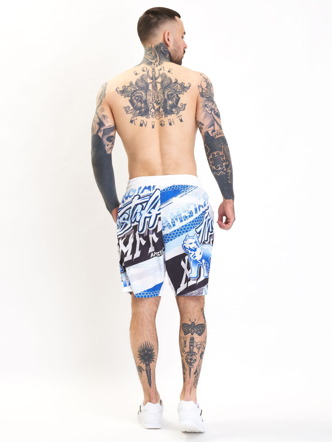 Amstaff Ontak Schwimmshorts Blue white - Amstaff Wear