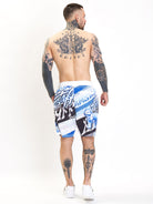 Amstaff Ontak Schwimmshorts Blue white - Amstaff Wear