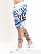 Amstaff Ontak Schwimmshorts Blue white - Amstaff Wear