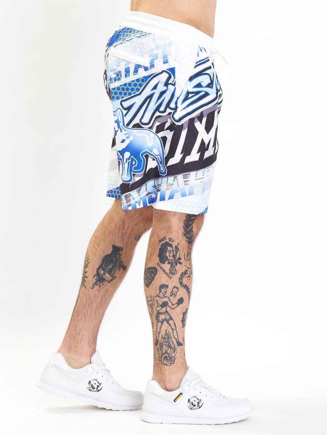 Amstaff Ontak Schwimmshorts Blue white - Amstaff Wear
