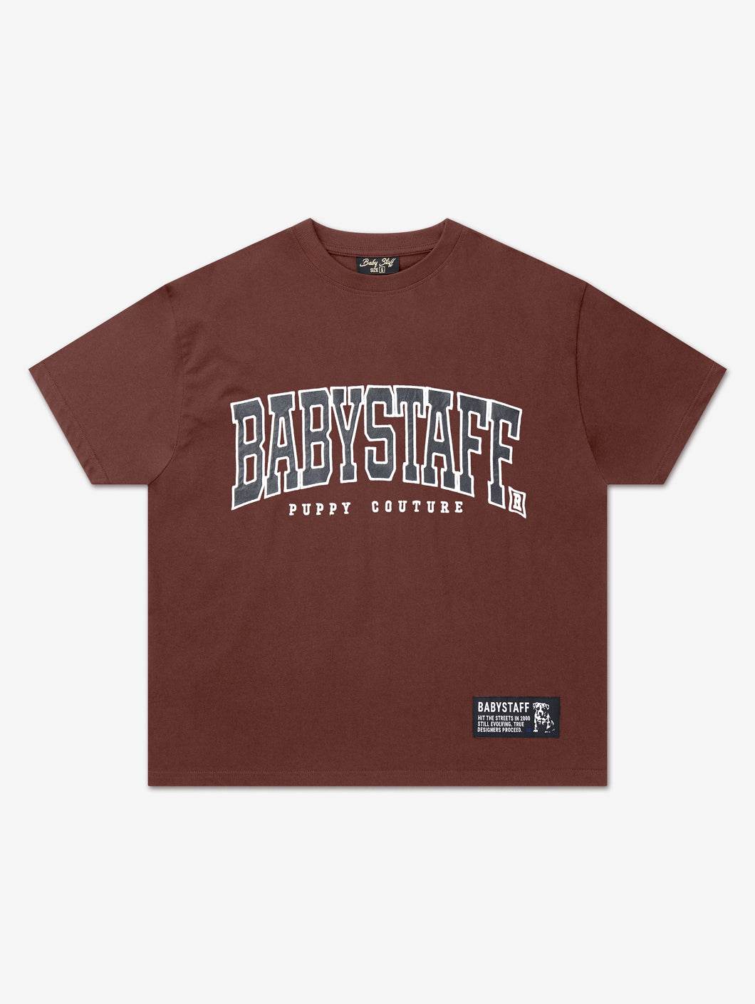Babystaff College Oversize T-Shirt Brown - Amstaff Wear