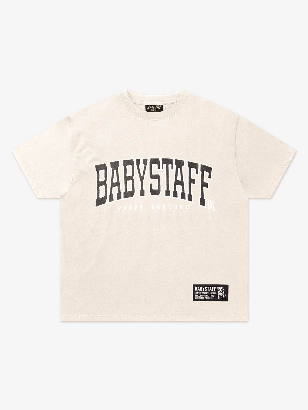 Babystaff College Oversize T-Shirt Cream - Amstaff Wear