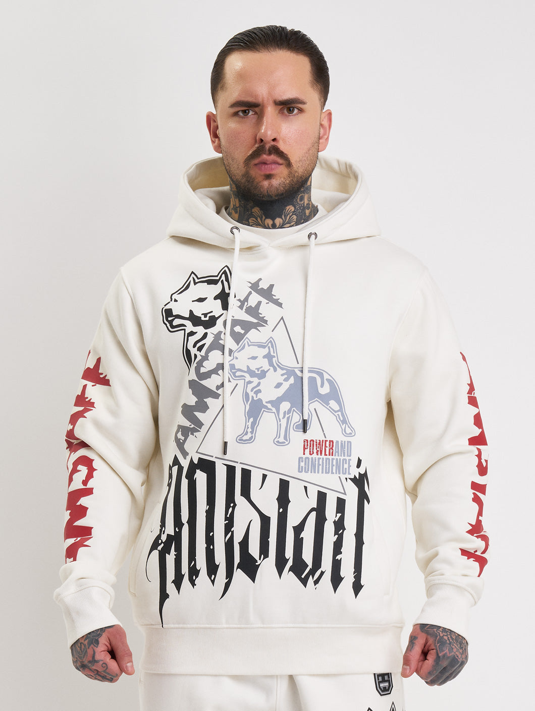 Amstaff Cyrak Hoodie White - Amstaff Wear
