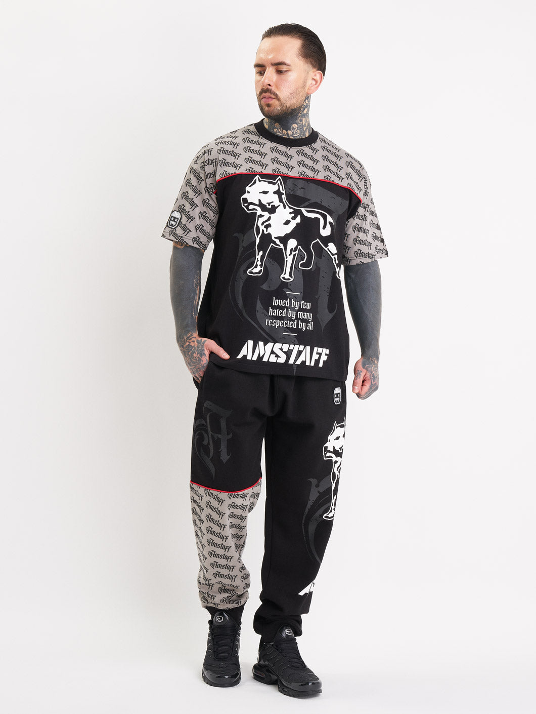 Amstaff Varek Sweatpants Black Grey - Amstaff Wear