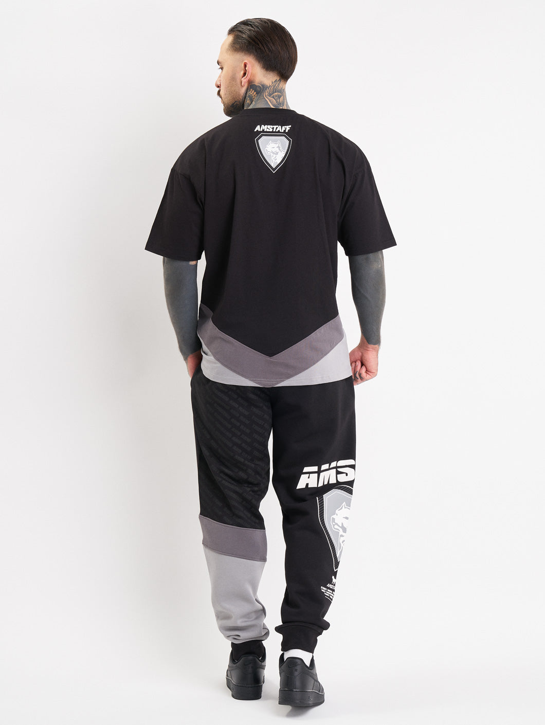 Amstaff Zayden T-Shirt Black Grey - Amstaff Wear