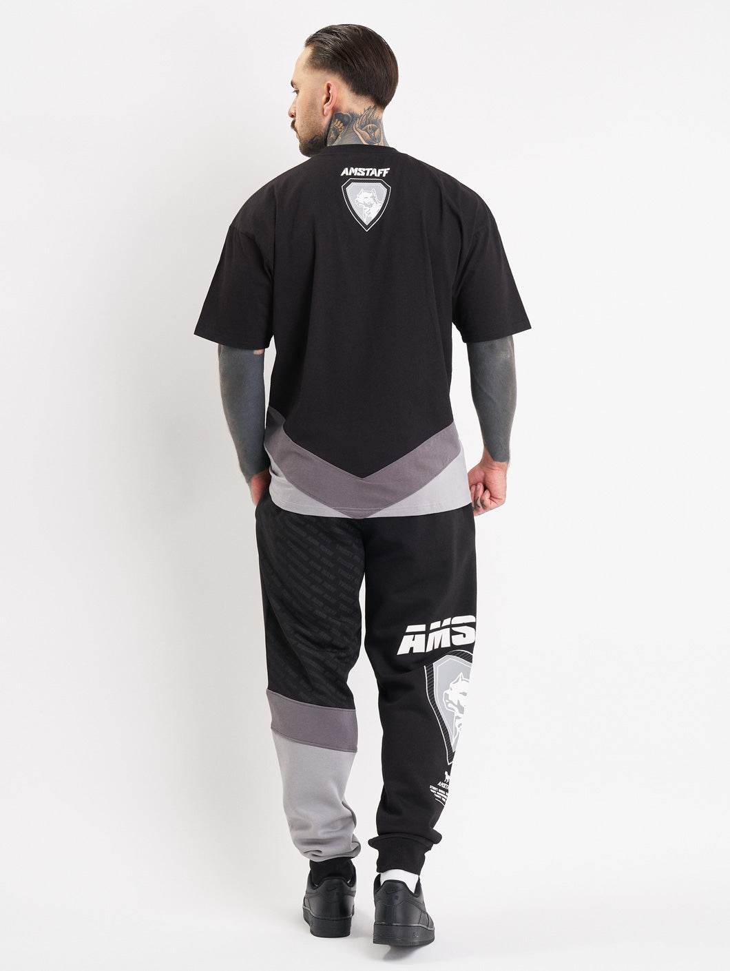 Amstaff Zayden T-Shirt Black Grey - Amstaff Wear