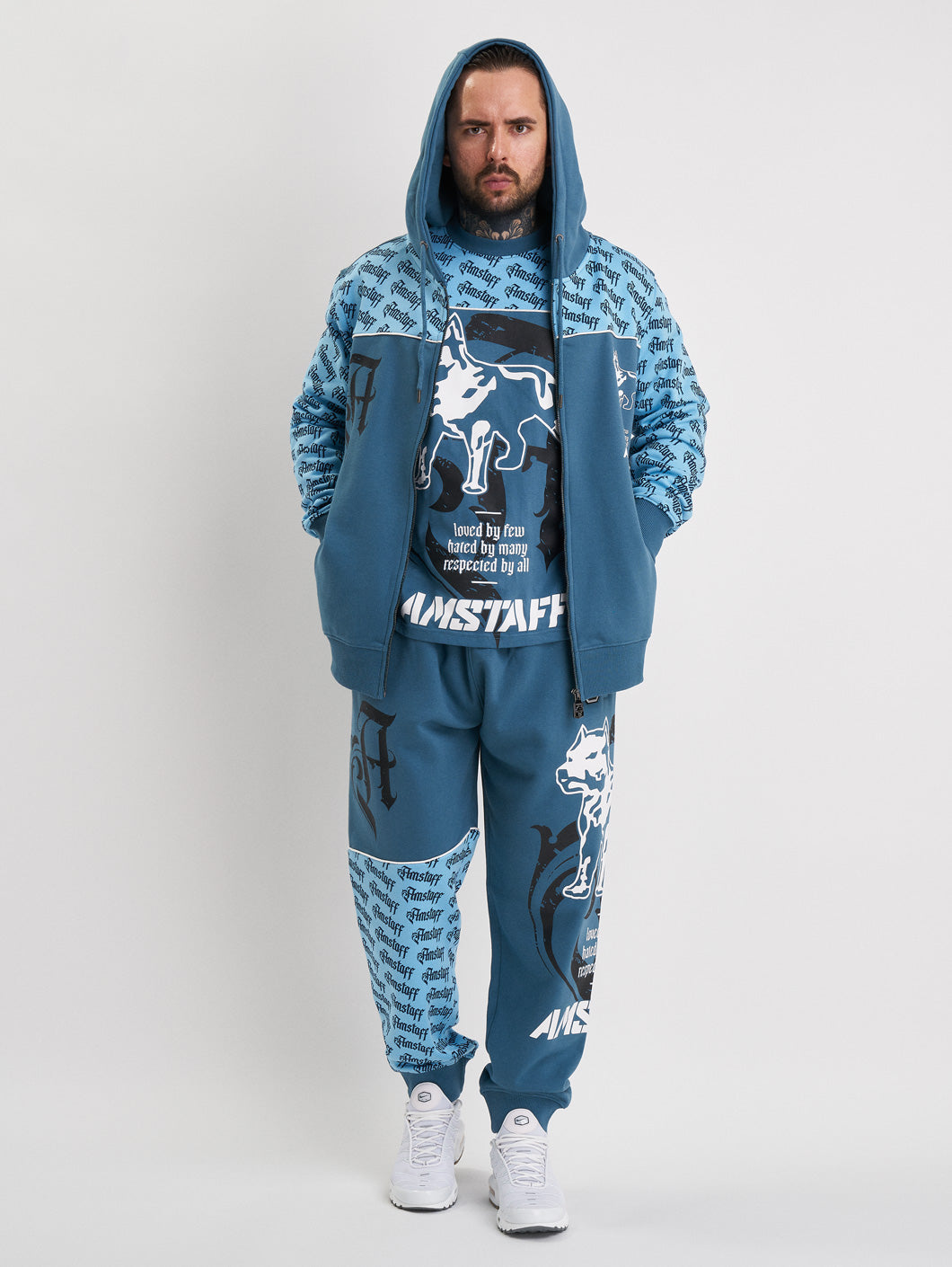 Amstaff Varek Ziphoodie Blue - Amstaff Wear
