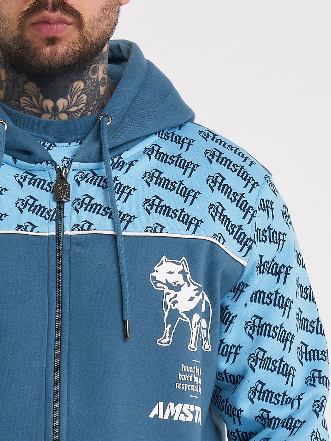 Amstaff Varek Ziphoodie Blue - Amstaff Wear