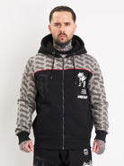Amstaff Varek Ziphoodie Black Grey - Amstaff Wear