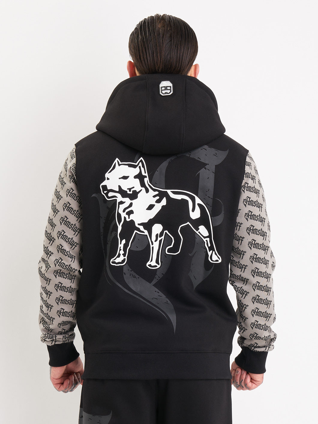 Amstaff Varek Ziphoodie Black Grey - Amstaff Wear