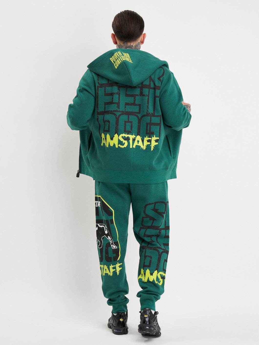 Amstaff Solinor Ziphoodie Green - Amstaff Wear