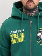 Amstaff Solinor Ziphoodie Green - Amstaff Wear